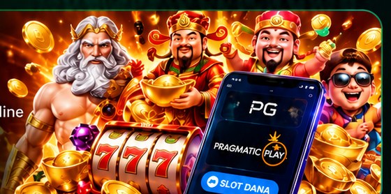 Visual permainan slot dan koin emas